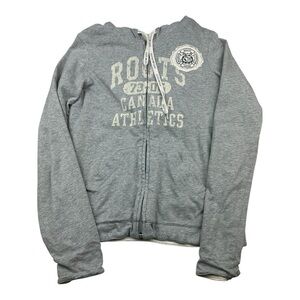 Roots Full Zip Reversible Hoodie Grey Size S
